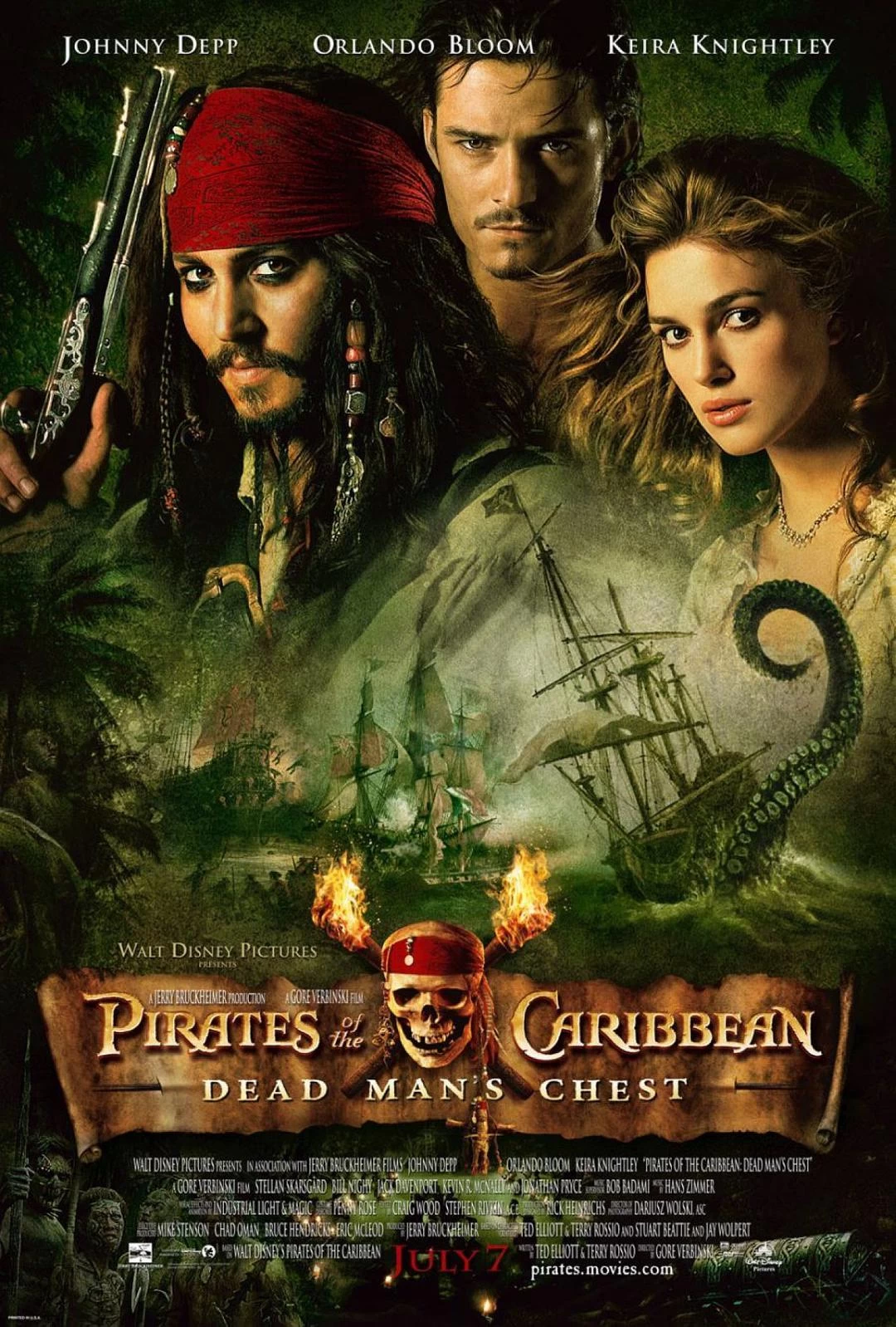 加勒比海盗2：聚魂棺 蓝光原盘下载+高清MKV版/ 加勒比海盜：决战魔盜王(港) / 加勒比海盗：神鬼奇航2(台) / 加勒比海盗2：亡灵宝藏 / Pirates 2 2006 Pirates of the Caribbean: Dead Man’s Chest 57.9G