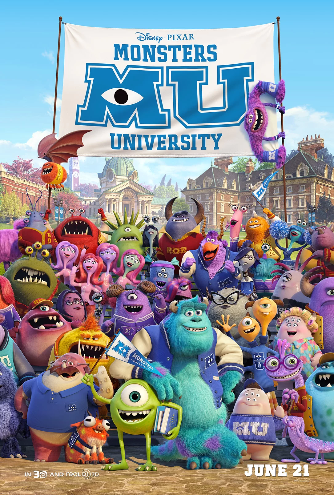 怪兽电力公司2/怪兽大学[蓝光原盘3D+MKV] 2013 Monsters University 43G