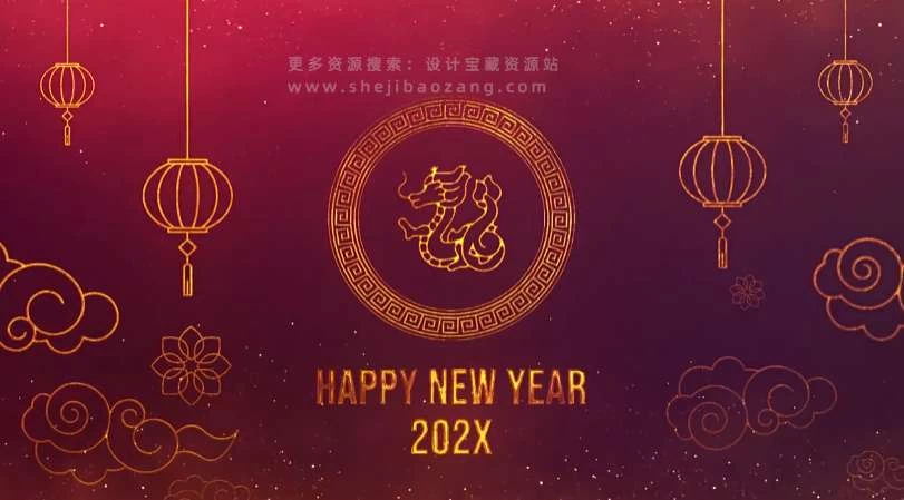 AE模板 中国风喜庆新年LOGO片头动画 Chinese New Year – 百度云下载