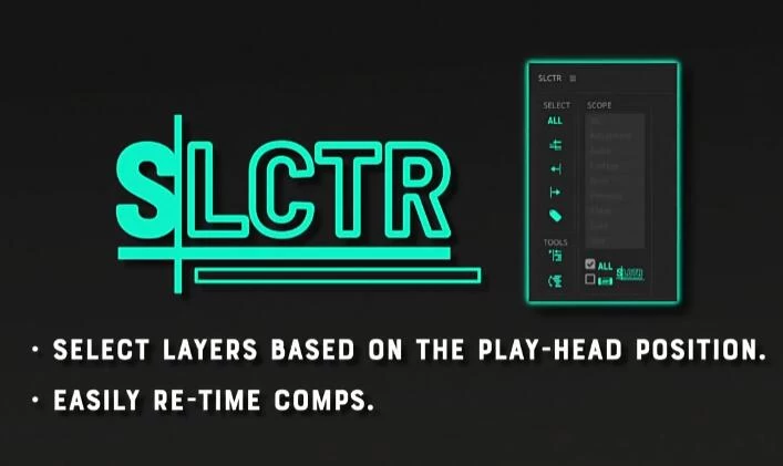AE脚本 时间线图层类型快速选择管理工具 SLCTR V1.0+使用教程 – 百度云下载