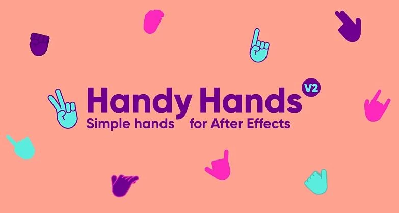 AE脚本 轻松设计双手图形手势动画 Handy Hands 2 v1.1 – 百度云下载