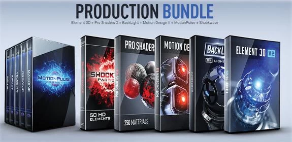 E3D V2 模型/材质/贴图/灯光包Video Copilot – Motion Design 2, Backlight, Pro Shaders 2 Mac/Win – 百度云下载