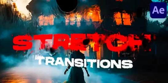 AE模板 扭曲转场拉伸撕裂视频预设Stretch Transitions – 百度云下载