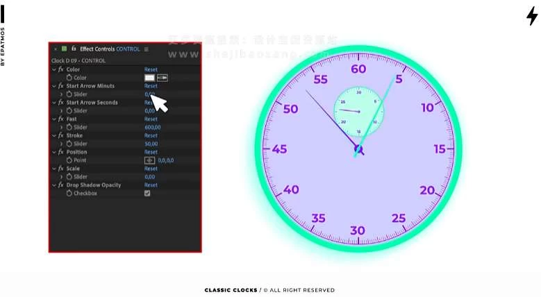 AE模板 经典数字时钟动画 Classic Clocks – 百度云下载