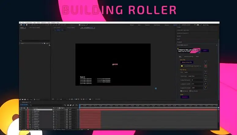 AE脚本 快速生成电影片尾文字标题动画 Credits Roller v1.2.1 + 使用教程 – 百度云下载