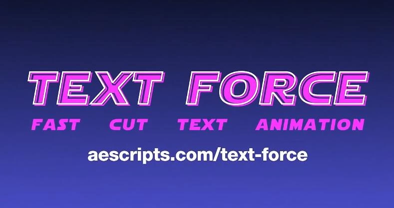 AE脚本 根据音频自动生成快闪文字标题动画 Text Force v1.9.0+使用教程 – 百度云下载