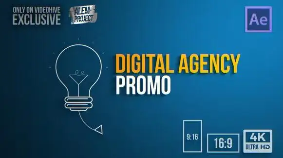 AE模板 创意销售业务宣传促销展示动画 Digital Agency Promo – 百度云下载