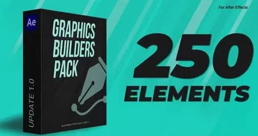 AE模板 250种现代时尚流行图形文字标题排版动画 Graphics builders Pack – 百度云下载