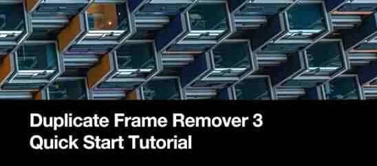 AE重复帧删除脚本Duplicate Frame Remover 3.1 – 百度云下载