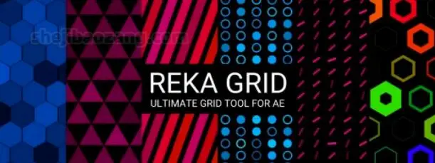 Reka Grid v1.3.2 AE插件 一键生成自定义图形矩阵动画Win+使用教程 – 百度云下载