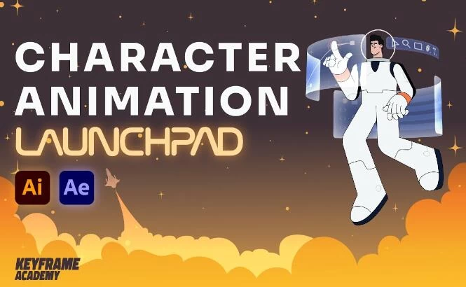 AE教程 卡通人物角色动作绑定MG动画制作 Character Animation Launchpad – 百度云下载