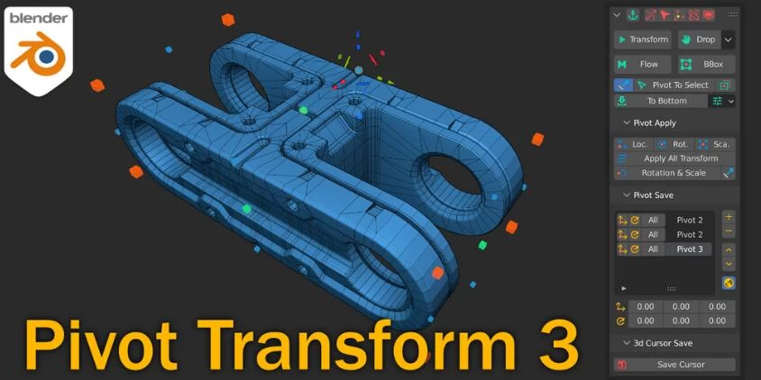 Blender插件 三维模型中心点变换移动 Pivot Transform V3.3 – 百度云下载