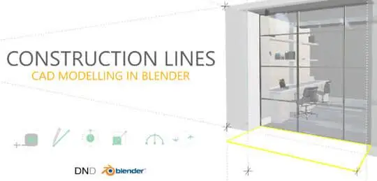 Blender插件 CAD风格施工线建模工具 Construction Lines 0.9.6.6+使用教程 – 百度云下载