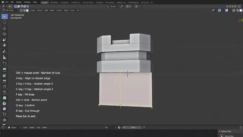 Blender N边面切割建模插件Face Cutter V1.10.0 – 百度云下载