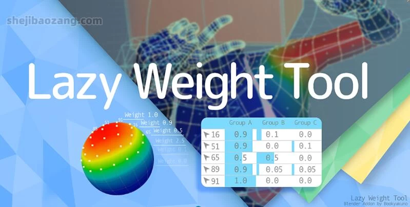 Blender插件-懒人必备便捷权重设置工具箱 Lazy Weight Tool V1.9.71.2 – 百度云下载