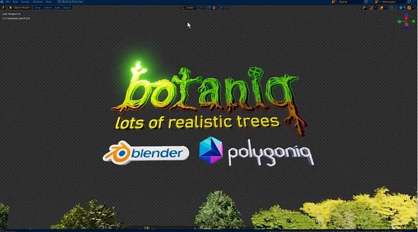 Blender插件 花草树木植物绿化模型预设Botaniq Tree And Grass Library V6.8.1 – 百度云下载