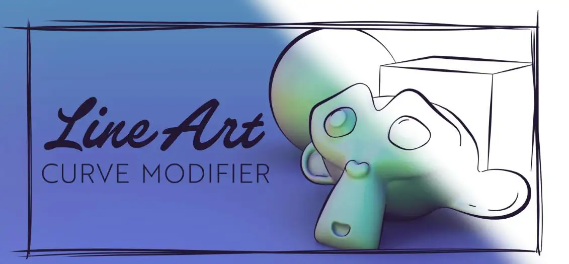 Blender插件 线条艺术曲线修改器 Line Art Curve Modifier v1.1 – 百度云下载