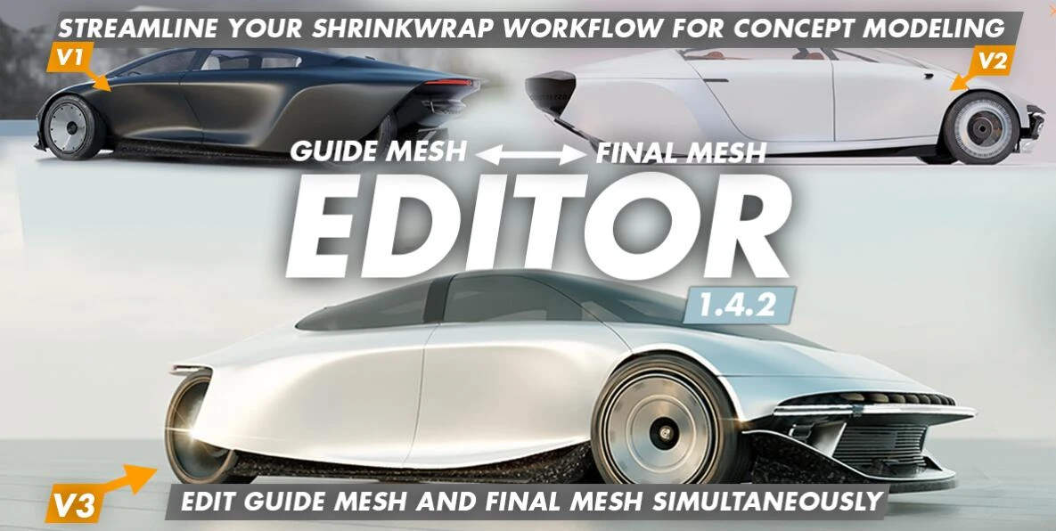 Blender插件 曲线硬面建模 Guide Mesh – Final Mesh Editor v1.4.1 – 百度云下载