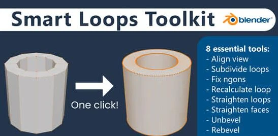 Blender插件 布线优化建模工具包 Smart Loops Toolkit V1.04 – 百度云下载