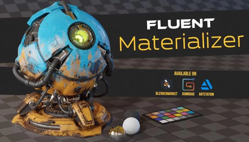 Blender插件 烘焙制作自定义材质工具 Fluent Materializer V1.4 – 百度云下载