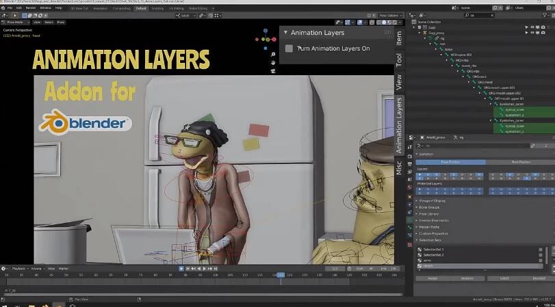 Blender插件 图层动画控制 Animation Layers V2.1.6.7 – 百度云下载