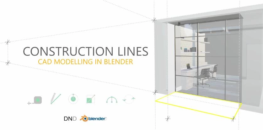 Blender插件 CAD风格施工线建模工具 Construction Lines v0.9.6.8+使用教程 – 百度云下载