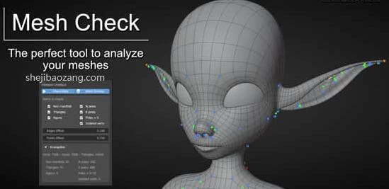 Blender模型检测优化插件 Mesh Check GPU Edition V0.3.0 – 百度云下载