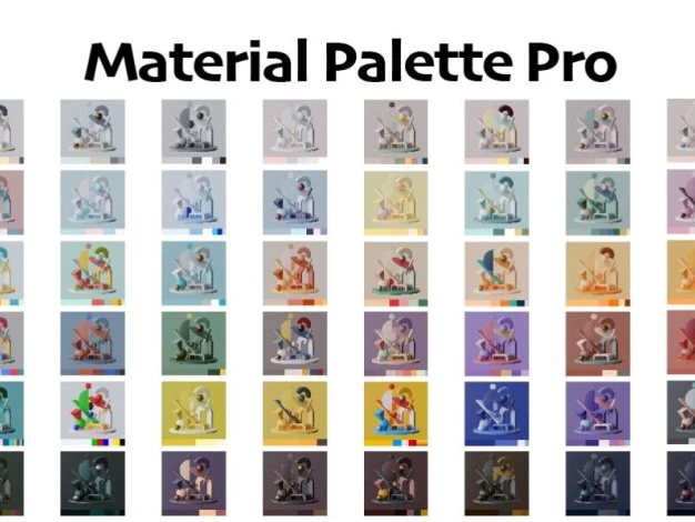 Blender材质预设 电商3D场景专业材质调色板Material Palette Pro – 百度云下载