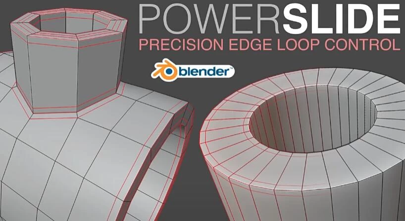 Blender插件 细分模型精确添加边缘布线 PowerSlide V1.0.1 – 百度云下载