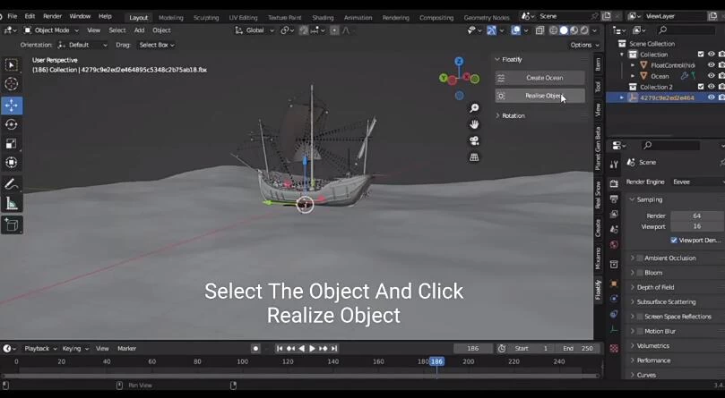 Blender插件 模型对象水面漂浮效果 Floatify V1.0 – 百度云下载