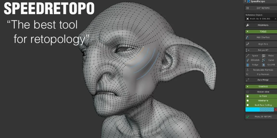 Blender插件 模型重拓扑 SpeedRetopo v0.2.4 – 百度云下载