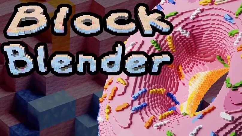 Blender插件 三维方块体积像素化效果 BlockBlender V1.4.1+使用教程 – 百度云下载