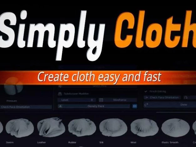Blender插件-Simply Cloth Pro v2.4.2快速布料模拟生成器+预设 – 百度云下载