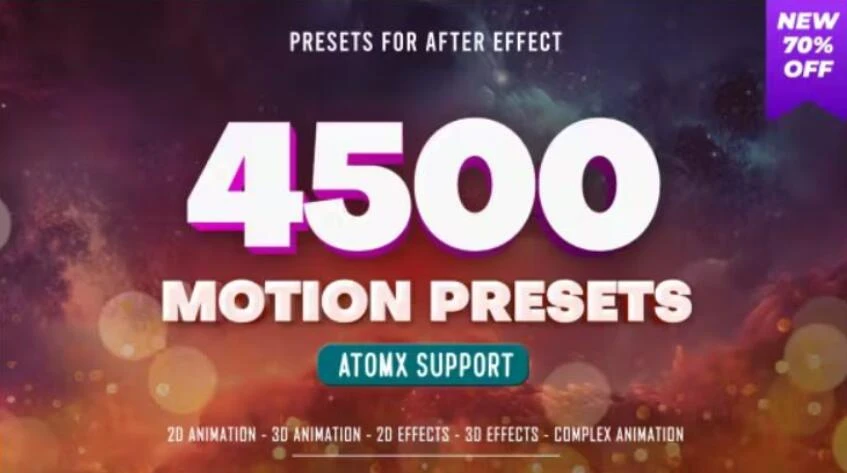 AE脚本 4500种图层运动缓入缓出弹跳蹦跶动画预设 Motion Presets – 百度云下载