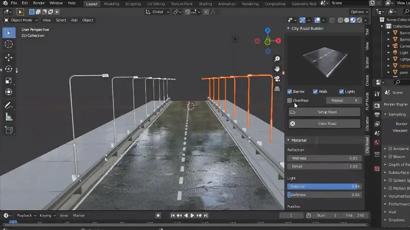 Blender插件 三维城市道路系统生成器 City Road Builder V2.1 – 百度云下载