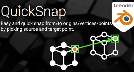 Blender插件 顶点吸附对齐工具 QuickSnap v1.4.5 – 百度云下载