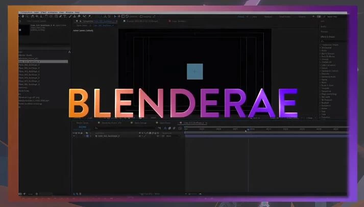 Blender插件 把Blender场景数据3D对象联动到AE软件 BlenderAe V1.4.5 Win/Mac – 百度云下载