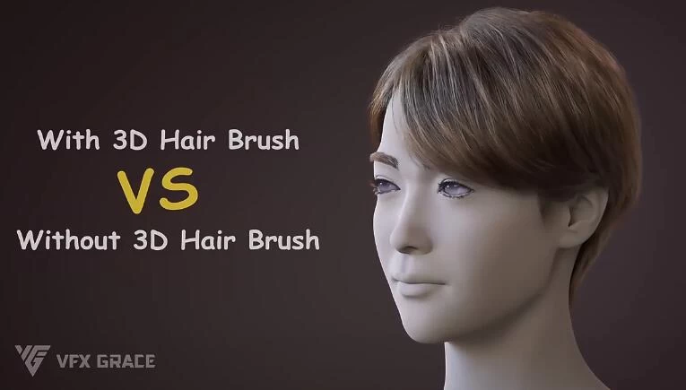 Blender插件 三维毛发笔刷头发制作 3D Hair Brush V4.4.1 – 百度云下载