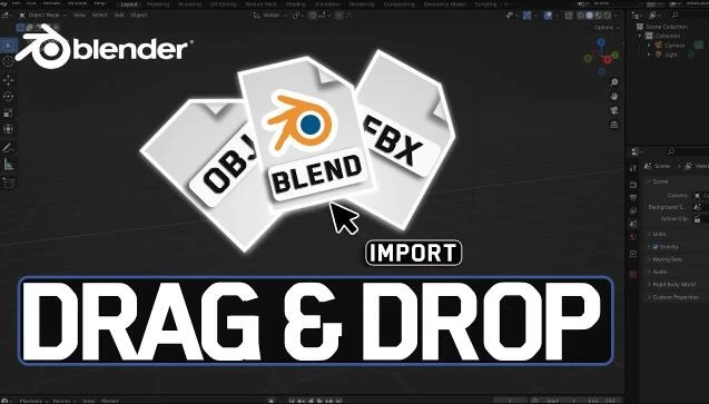 Blender插件 多种格式文件直接拖拽导入 Drag & Drop Import V1.03 – 百度云下载