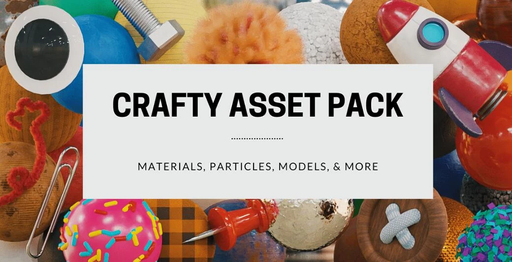 Blender插件 100种材质模型预设库 Crafty Asset Pack V1.2 1K+4K – 百度云下载