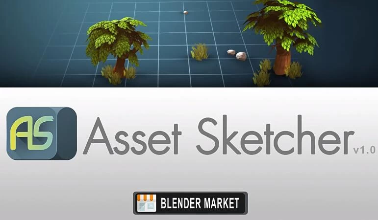 Blender插件 三维场景模型绘制生成器 Asset Sketcher v2.0.4 – 百度云下载