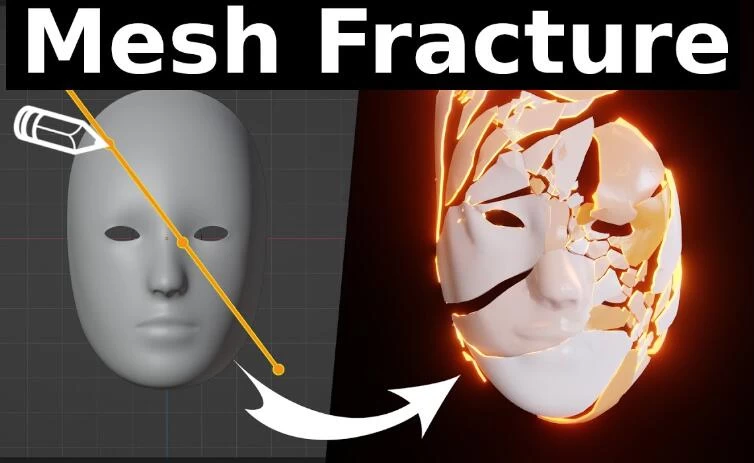 Blender插件 三维模型断裂破碎 Procedural Mesh Fracture V1.0 – 百度云下载