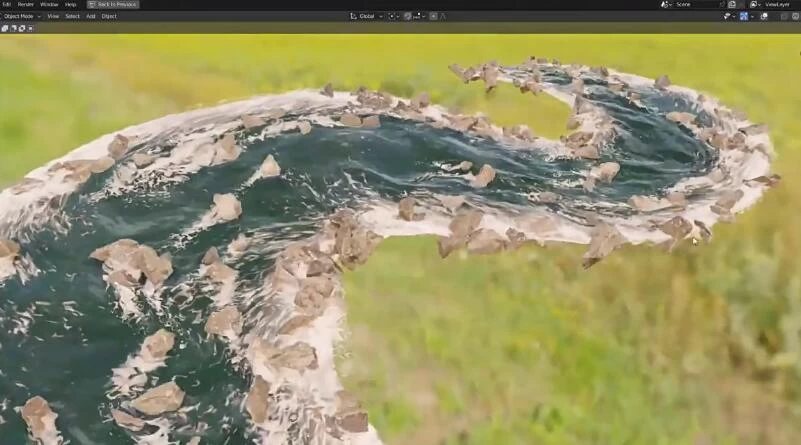 Blender一键生成逼真河流小溪插件Realtime River Generator V1.1 – 百度云下载