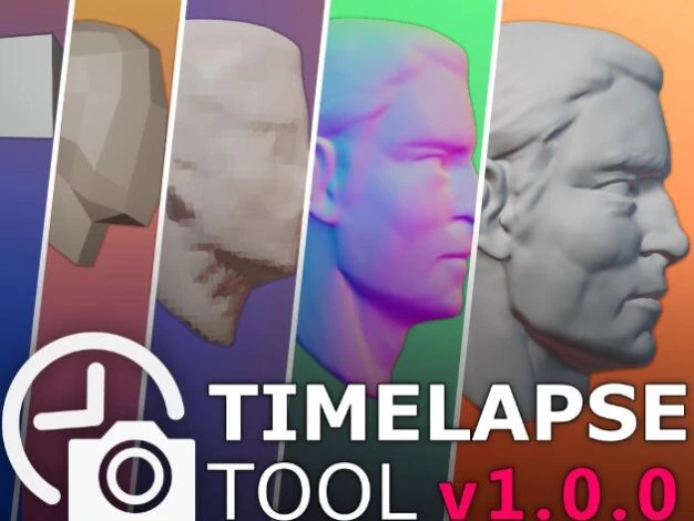 Blender插件Timelapse Tool V1.1.1记录模型延时操作变化过程 – 百度云下载