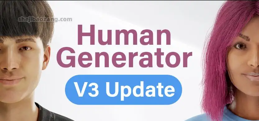 Blender插件 三维人物模型生成器(含预设) Human Generator 4.0.16 – 百度云下载