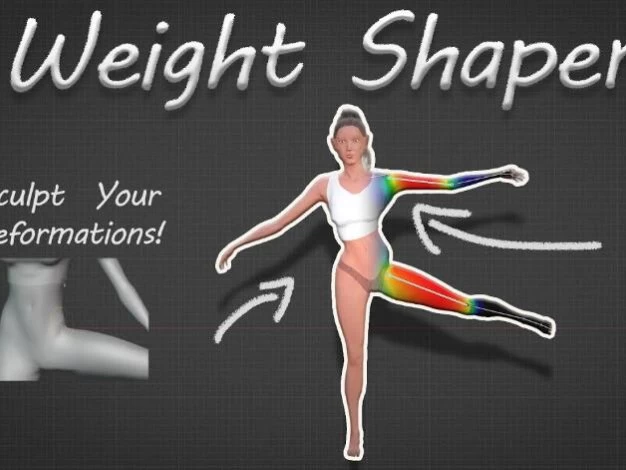 Blender插件 简化绑定权重绘制过程 Weight Shaper v1.1.0 – 百度云下载