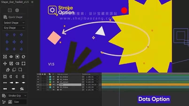 AE脚本 快速处理图形层动画工具 Shape Out Toolkit v1.5.1+使用教程 – 百度云下载