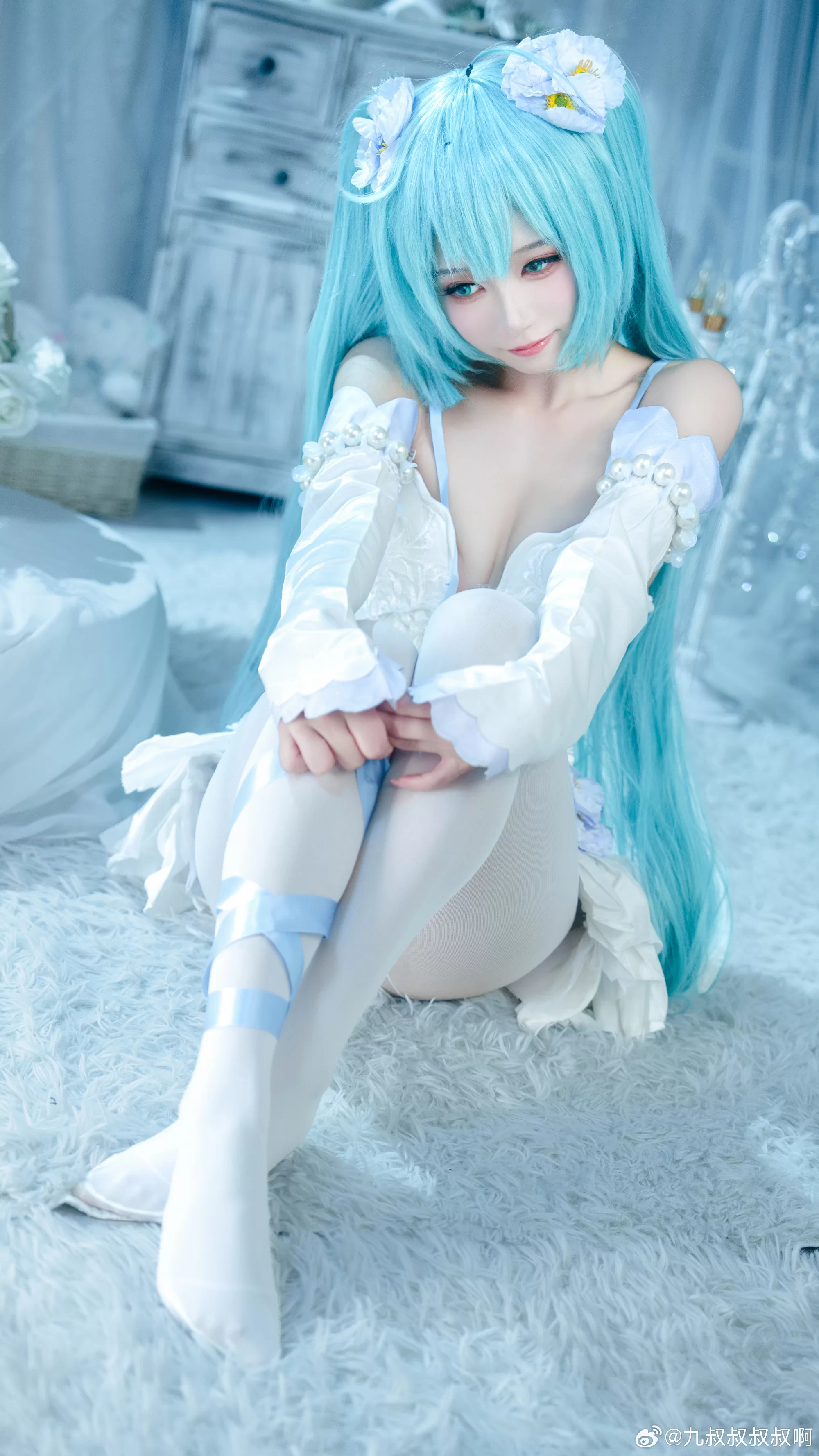 COSPLAY 初音未来 一起聆听春日精灵的旋律～@九叔叔叔叔啊