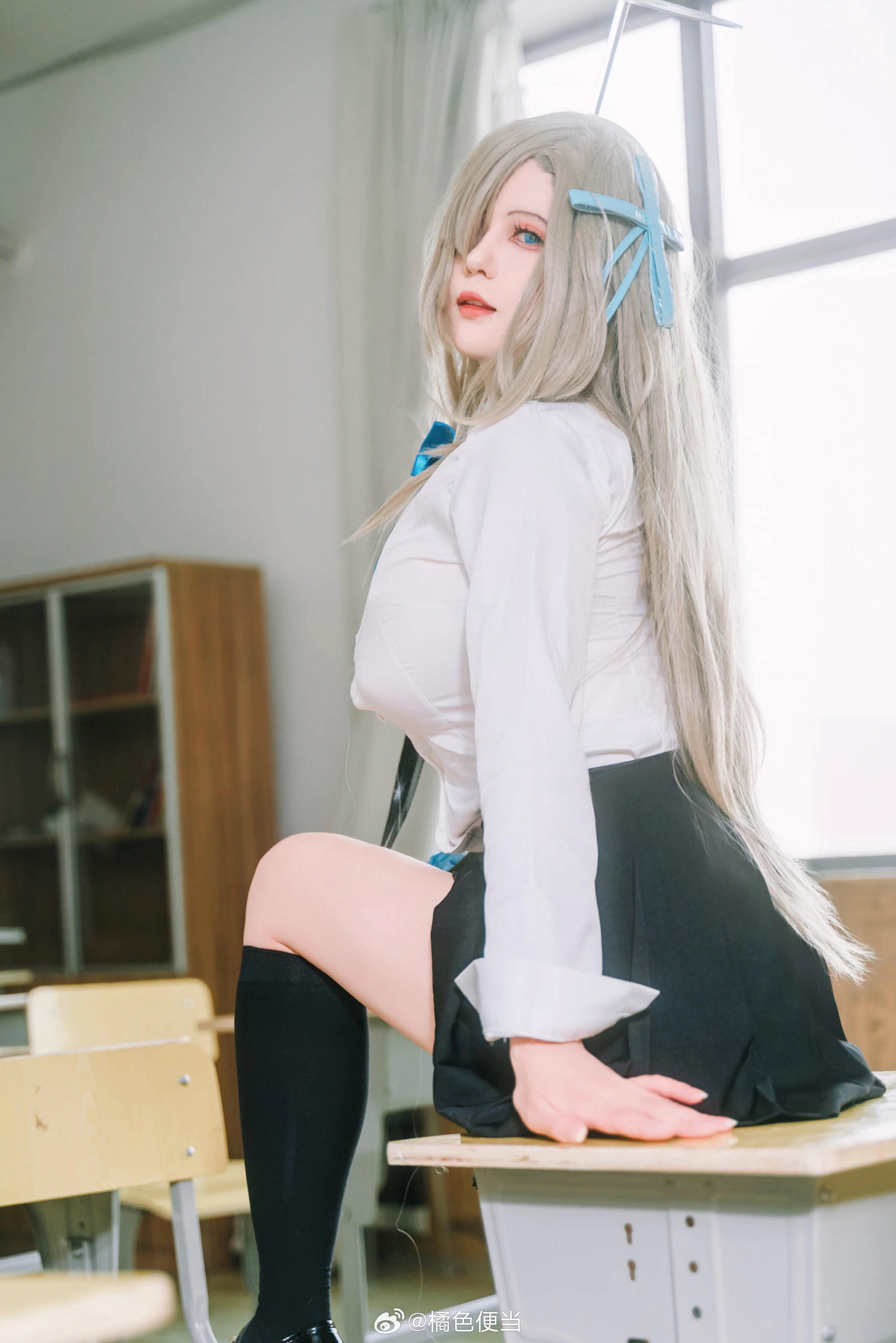 cosplay 老师。。可要好好给我辅导功课呀～ 蔚蓝档案  明日奈@橘色便当