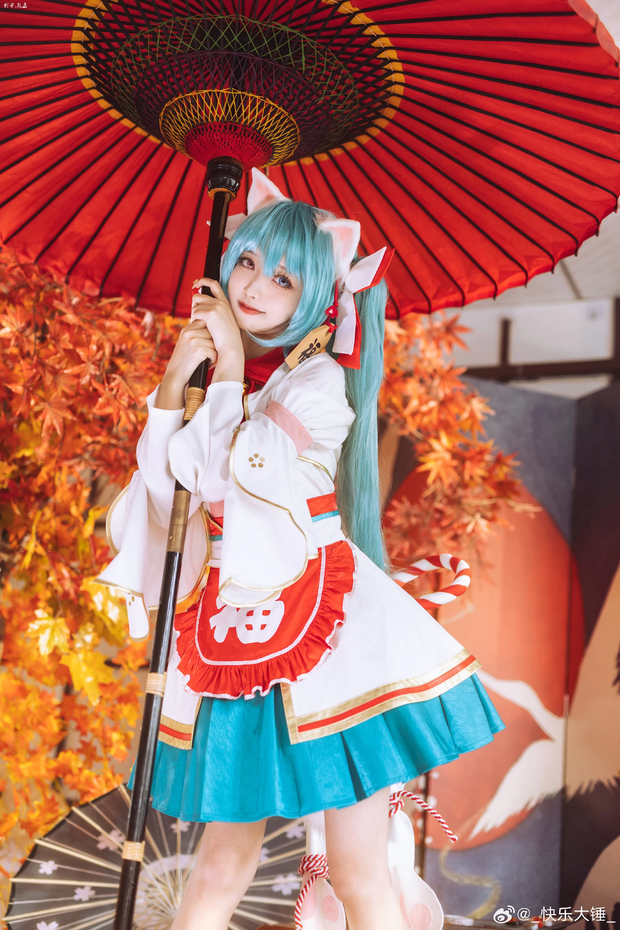 cosplay 初音未来 miku招财猫₍˄·͈༝·͈˄*₎◞ ̑̑@_快乐大锤_